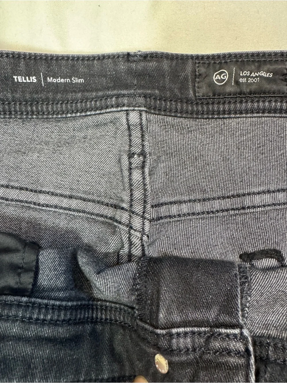NWT New AG Tellis Modern Slim Cloud Soft Denim Jeans In Trophy Size 40 x 34